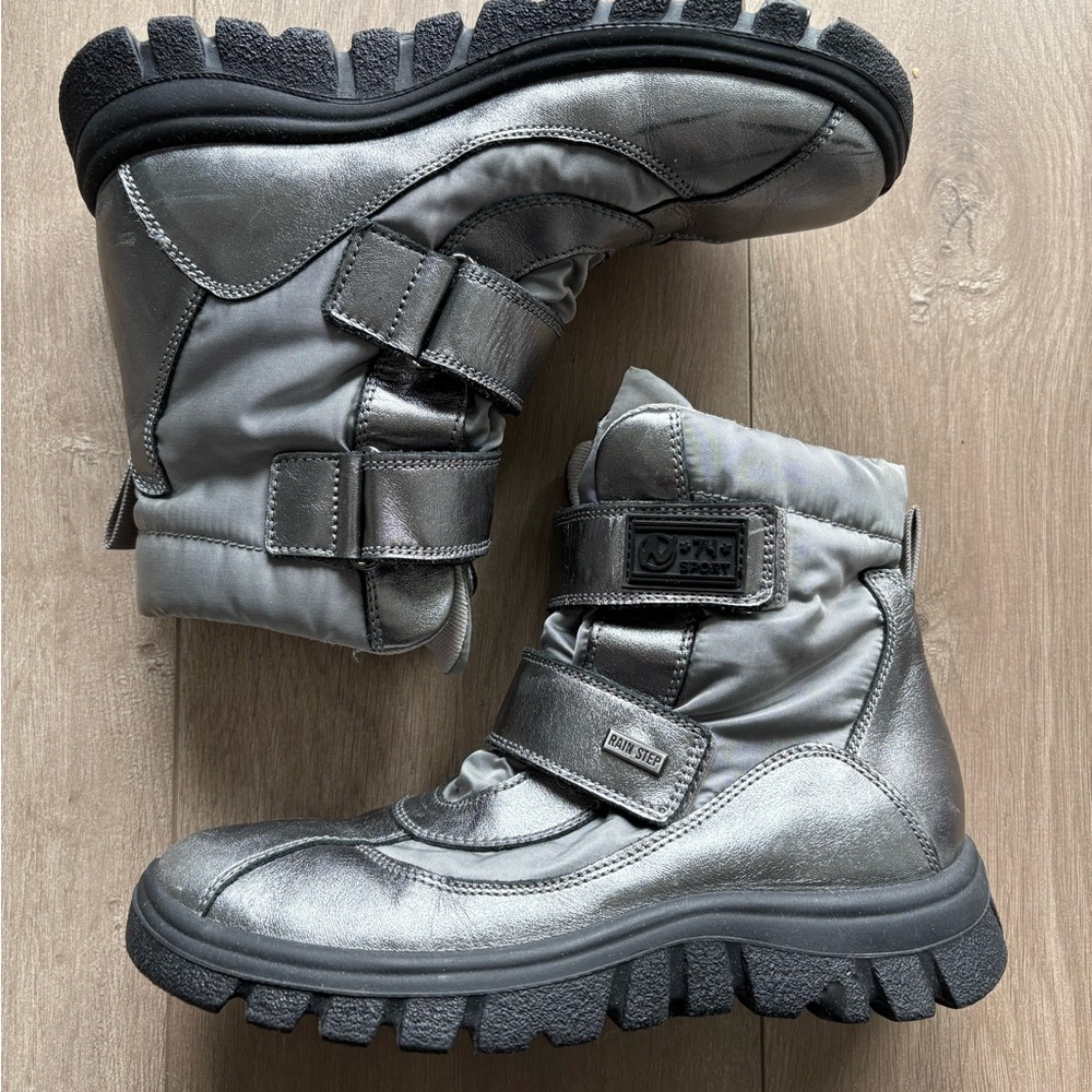 Naturino Girls rain snow silver Boots